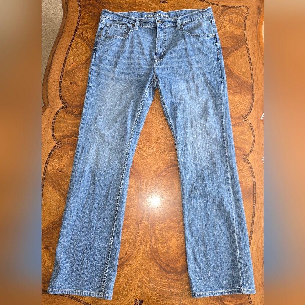 Cody James Men's Medium Wash Boot Cut Denim Jeans, size 40x32